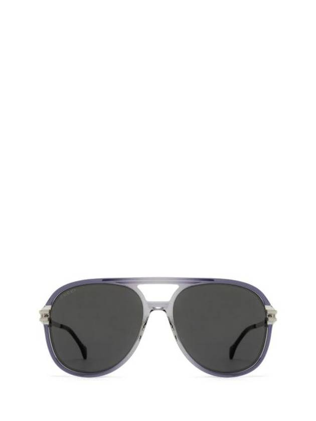 Aviator Acetate Sunglasses Grey - GUCCI - BALAAN 1