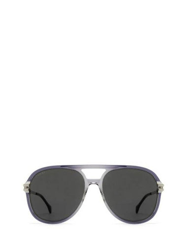 Aviator Acetate Sunglasses Grey - GUCCI - BALAAN 1