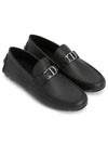 CD Signature Buckle Strap Loafers Black - DIOR - BALAAN 2