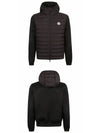 Logo Patch Knit Goose Padded Cardigan Black - MONCLER - BALAAN 5