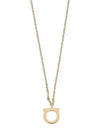 Gancini Large Necklace Brass & Gold - SALVATORE FERRAGAMO - BALAAN 2