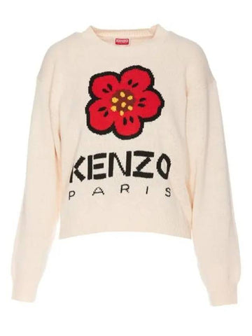 BOKE Flower Sweater Offwhite - KENZO - BALAAN.