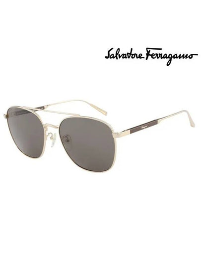 Eyewear Square Metal Sunglasses Grey - SALVATORE FERRAGAMO - BALAAN 2