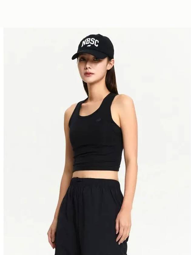 NBNGE4S042 WOMEN Rib tank top BLACK - NEW BALANCE - BALAAN 1