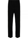 Basic Pleats Straight Pants Black - ISSEY MIYAKE - BALAAN 2