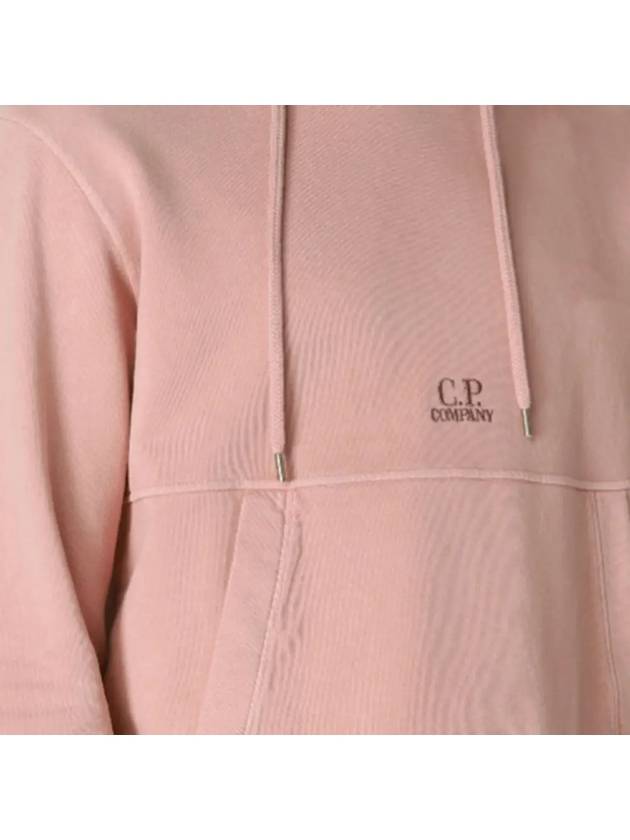 Central Logo Hoodie Pale Mauve - CP COMPANY - BALAAN 5