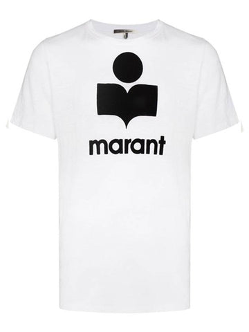 00MTS0427 00M002H WH Karman Logo Short Sleeve T-Shirt White Men's T-Shirt TJ - ISABEL MARANT - BALAAN 1