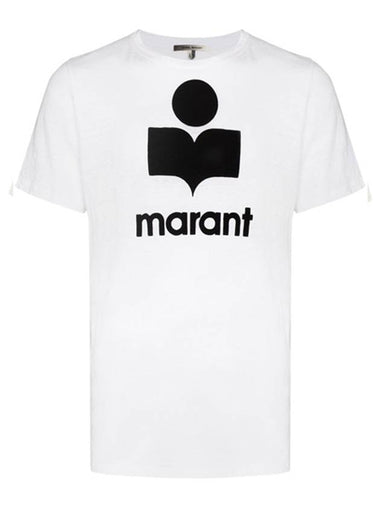 00MTS0427 00M002H WH Karman Logo Short Sleeve T-Shirt White Men's T-Shirt TJ - ISABEL MARANT - BALAAN 1