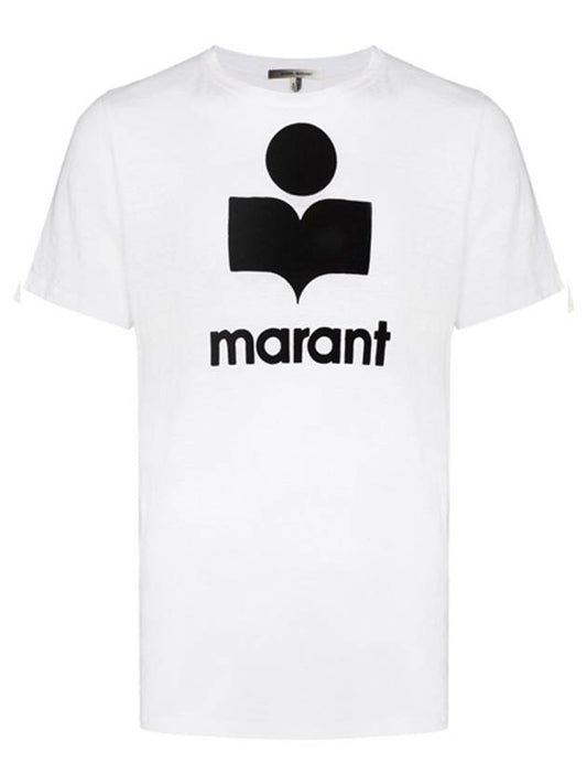 00MTS0427 00M002H WH Karman Logo Short Sleeve T-Shirt White Men's T-Shirt TJ - ISABEL MARANT - BALAAN 1