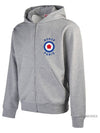 Mini Logo Hooded Zip Up Grey - KENZO - BALAAN 3