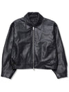 Vegan Leather Jacket Black - LESEIZIEME - BALAAN 3