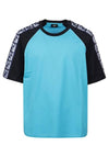 FF Raglan Short Sleeve T-Shirt Blue - FENDI - BALAAN 2