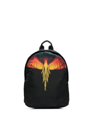 Wings Print Backpack Black - MARCELO BURLON - BALAAN 1