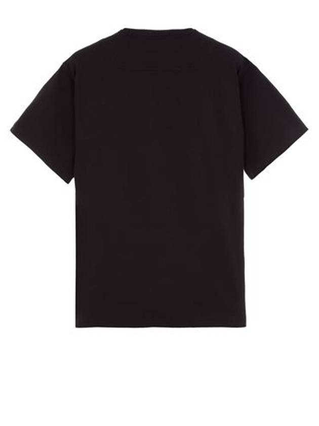 Micro Embroidered Logo Cotton Jersey Short Sleeve T-Shirt Black - STONE ISLAND - BALAAN 3