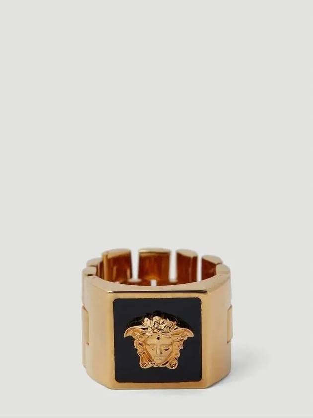 Medusa Face Logo Plaque Oyster Link Shaft Ring - VERSACE - BALAAN 3