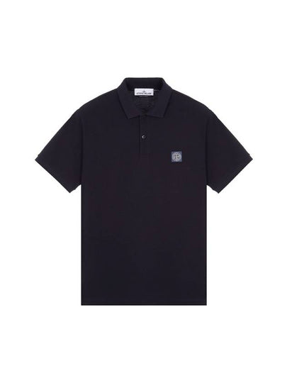 Compass Patch Short Sleeve Polo Shirt Navy - STONE ISLAND - BALAAN 2