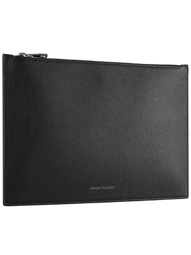 Signature Logo Clutch Bag Black - ALEXANDER MCQUEEN - BALAAN.