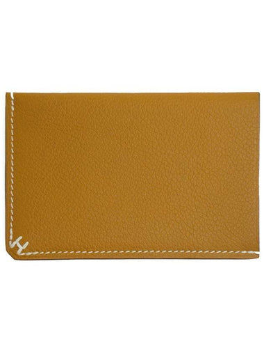 H Sellier Card Wallet Caramel - HERMES - BALAAN 1