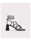 Alexander Nappa Leather Sandal Heels Black - BY FAR - BALAAN 2