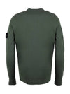 Waffen Patch Crew Neck Wool Knit Top Khaki - STONE ISLAND - BALAAN 3