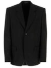 Single Breasted Wool Blazer Jacket Black - BALENCIAGA - BALAAN 2