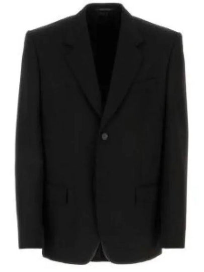 Single Breasted Wool Blazer Jacket Black - BALENCIAGA - BALAAN 2