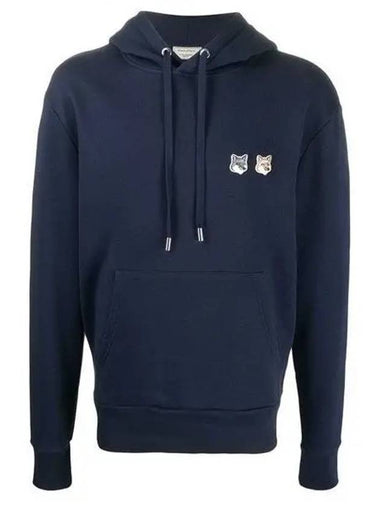 Hoodie Double Fox Navy EU00353KM0001 NA 1059796 - MAISON KITSUNE - BALAAN 1