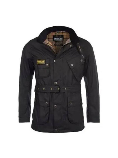 Men's International A7 Wax Slim Jacket Black - BARBOUR - BALAAN 2