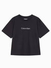 JEANS Women s Relaxed Standard Logo Crew Neck Short Sleeve T Shirt 40WH113 UB1 - CALVIN KLEIN - BALAAN 1