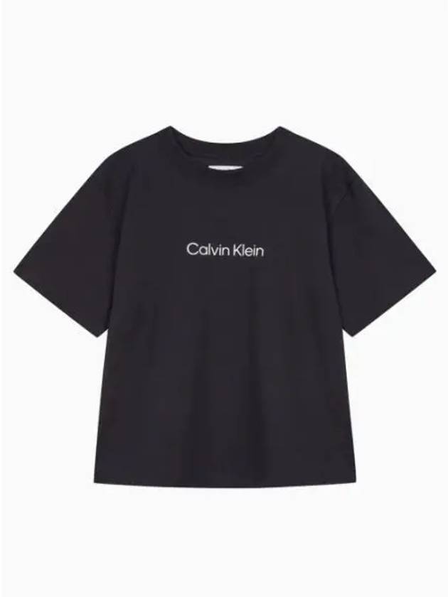 JEANS Women s Relaxed Standard Logo Crew Neck Short Sleeve T Shirt 40WH113 UB1 - CALVIN KLEIN - BALAAN 1