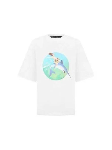 Men s Short Sleeve T Shirt White PMAA002S21JER0 0144 - PALM ANGELS - BALAAN 1