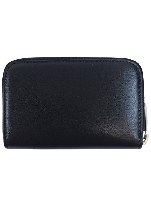 Monogram Zipper Silver Card Wallet Black - SAINT LAURENT - BALAAN 3