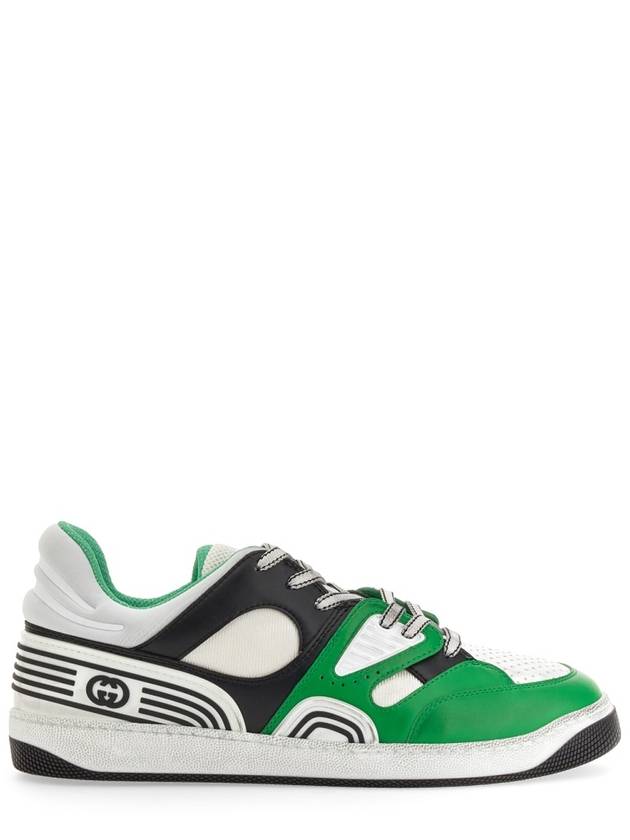 Men's Basket Low Top Sneakers Green - GUCCI - BALAAN 2