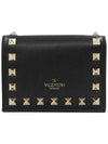 Rockstud leather wallet - VALENTINO - BALAAN.