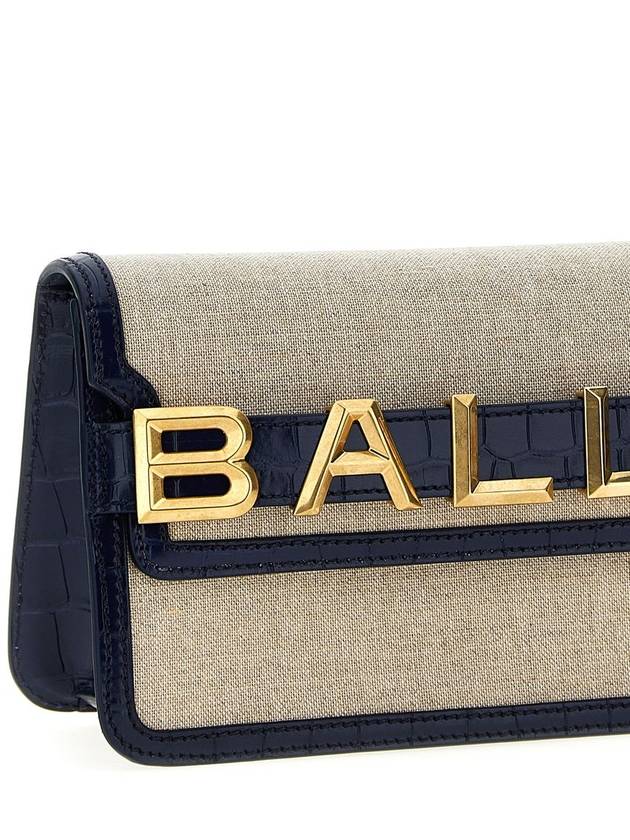 Bally Logo Leather Canvas Crossbody Bag - BALLY - BALAAN 3