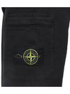 Cotton Fleece Cargo Truck Pants Black - STONE ISLAND - BALAAN 6