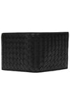 Intrecciato Weaving Half Wallet Black - BOTTEGA VENETA - BALAAN 4