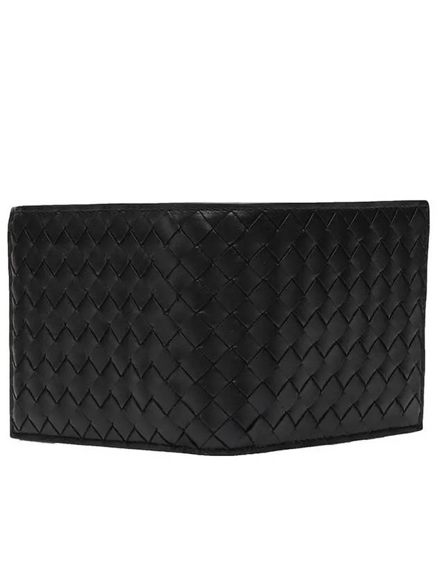 Intrecciato Weaving Half Wallet Black - BOTTEGA VENETA - BALAAN 4