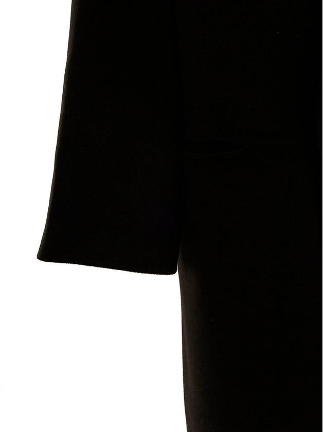 Signature Wool Cashmere Single Coat Black - TOTEME - BALAAN 4