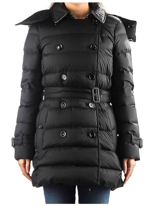 Detachable Hoodie Puffer Coat Padded Black - BURBERRY - BALAAN 2