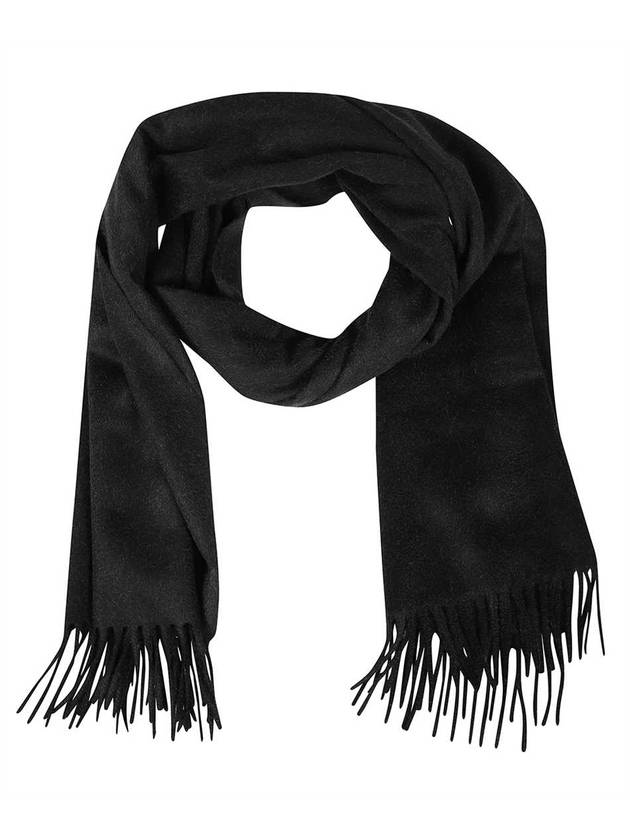 3 Tartan Wool Muffler Black - MAX MARA - BALAAN 1