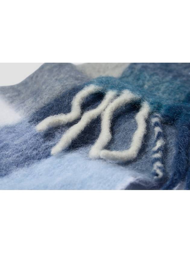 Check Mohair Muffler Grey Blue - ACNE STUDIOS - BALAAN 6