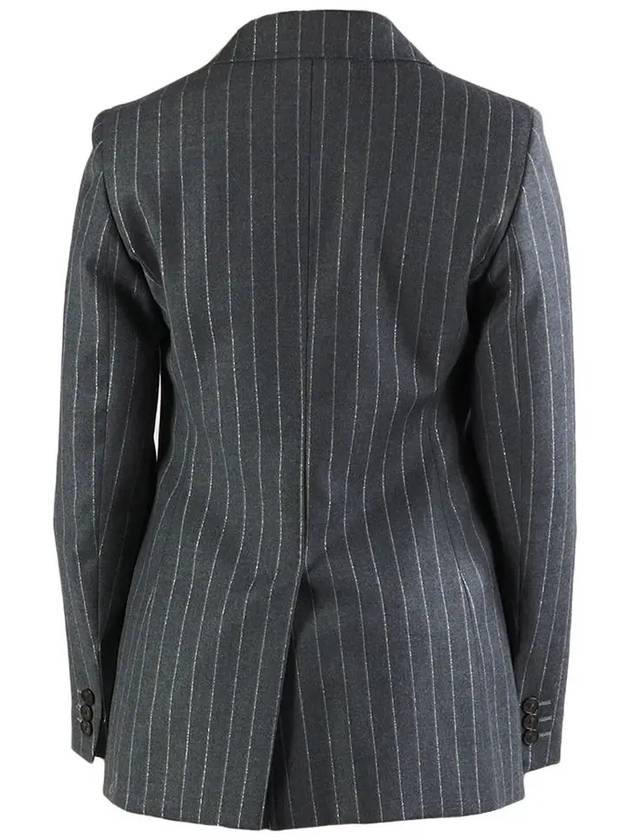 RAGIONE Striped Wool Blazer Gray 60460323 001 - MAX MARA - BALAAN 2