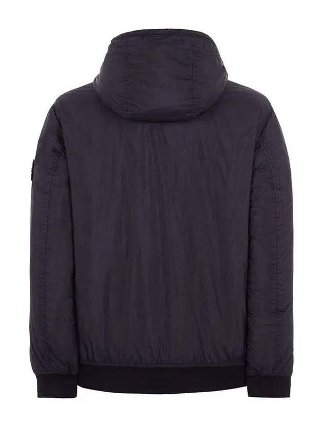 Men's Garment Dyed Crinkle Reps Recycled Nylon Primaloft TC Hooded Jacket Navy - STONE ISLAND - BALAAN 3