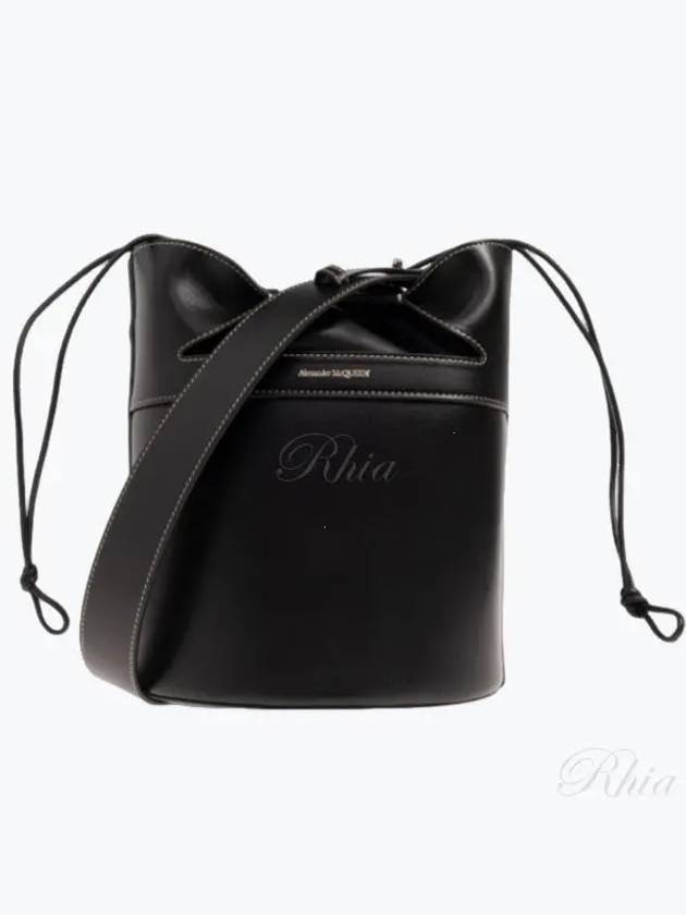 The Bow Calf Bucket Bag Black - ALEXANDER MCQUEEN - BALAAN 2