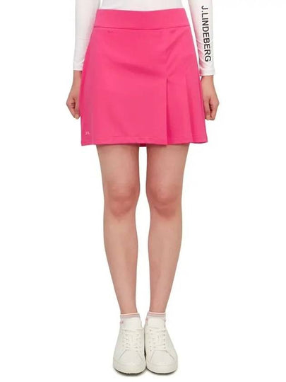 Thea Pleated Mini Skirt Fuchsia Purple - J.LINDEBERG - BALAAN 2