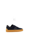 Embossing Logo Suede Low Top Sneakers Navy - TOD'S - BALAAN 2