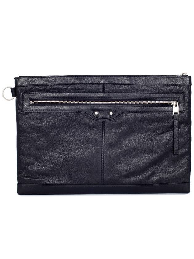 Clip Large Clutch Bag Black - BALENCIAGA - BALAAN.