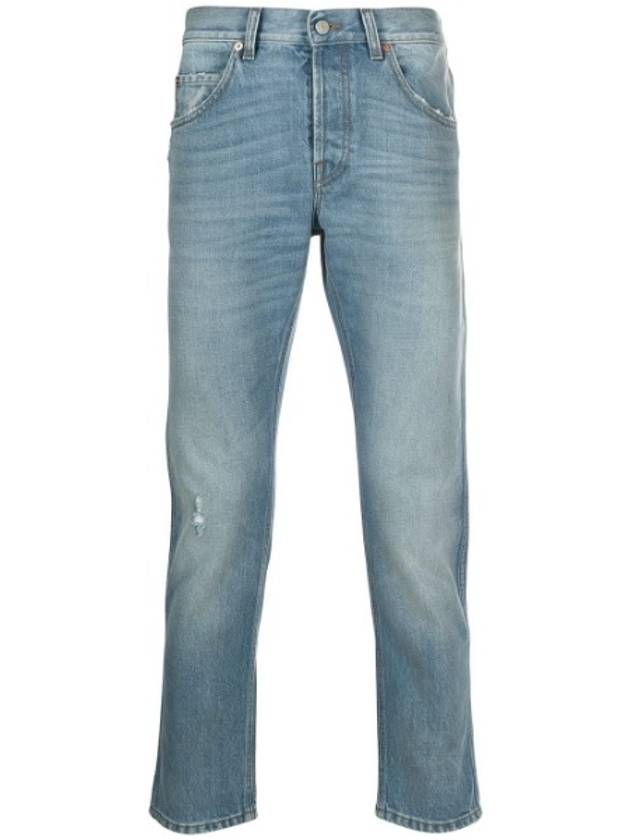 Tapered Eco Bleach Denim Jeans Blue - GUCCI - BALAAN 2