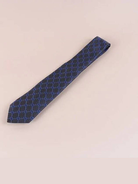 Men's GG Dot Pattern Silk Necktie Blue - GUCCI - BALAAN 2